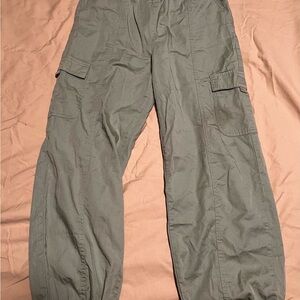 Cat & Jack Girl’s Cargo Pants in Sage, Size 10/12 with Adjustable Waistband